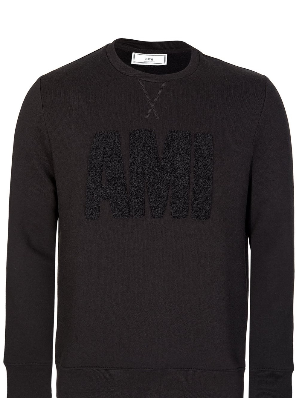 AMI Black Logo Crewneck Sweater (S)